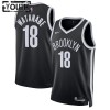 Dres Brooklyn Nets Yuta Watanabe 18 Nike 2022-23 Icon Edition Crno Swingman - Dječji